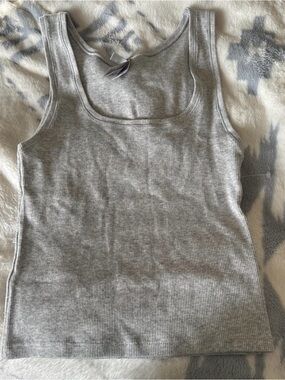 Women's SKIMS cotton Ribbed Tank Top - Gray